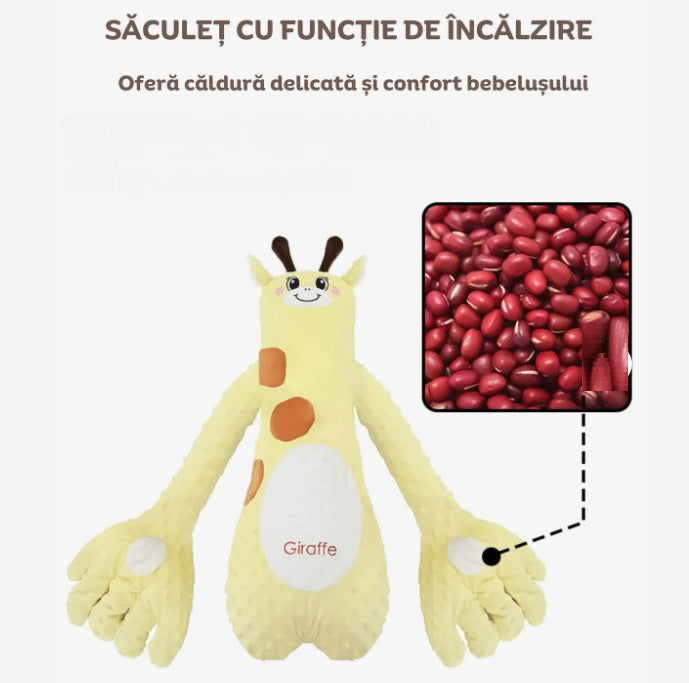 Perna Inteligenta RIR® cu Functie de Bataie Usoara si Terapie Anti-Colici, Telecomanda, USB, Girafa