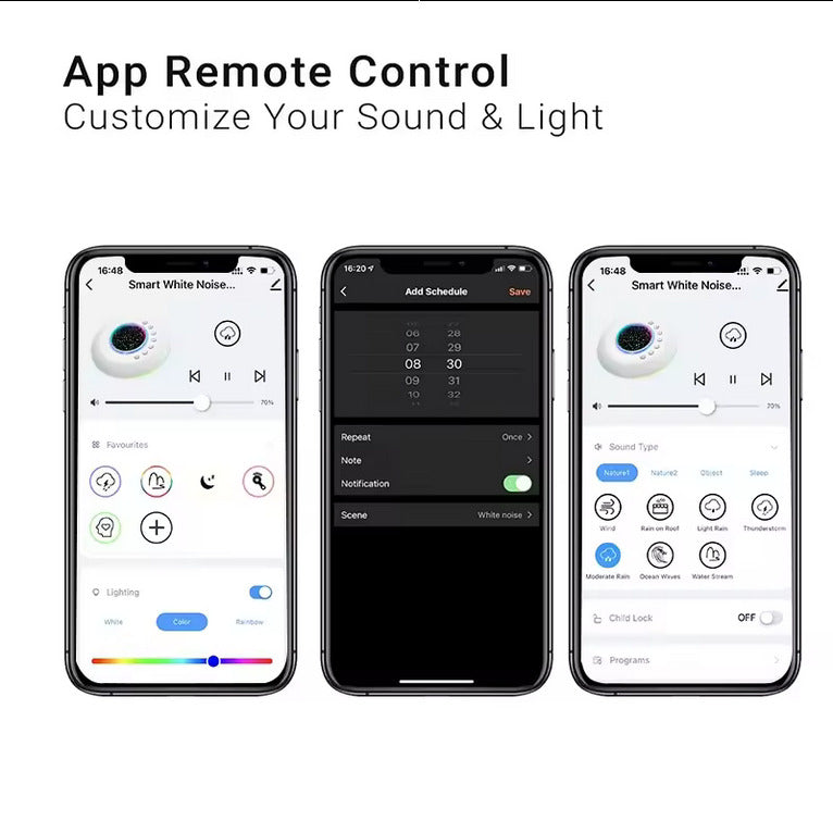 Proiector stelar 2 in 1, cu 34 sunete, 7 Culori LED, Aplicatie mobila prin Wi-Fi