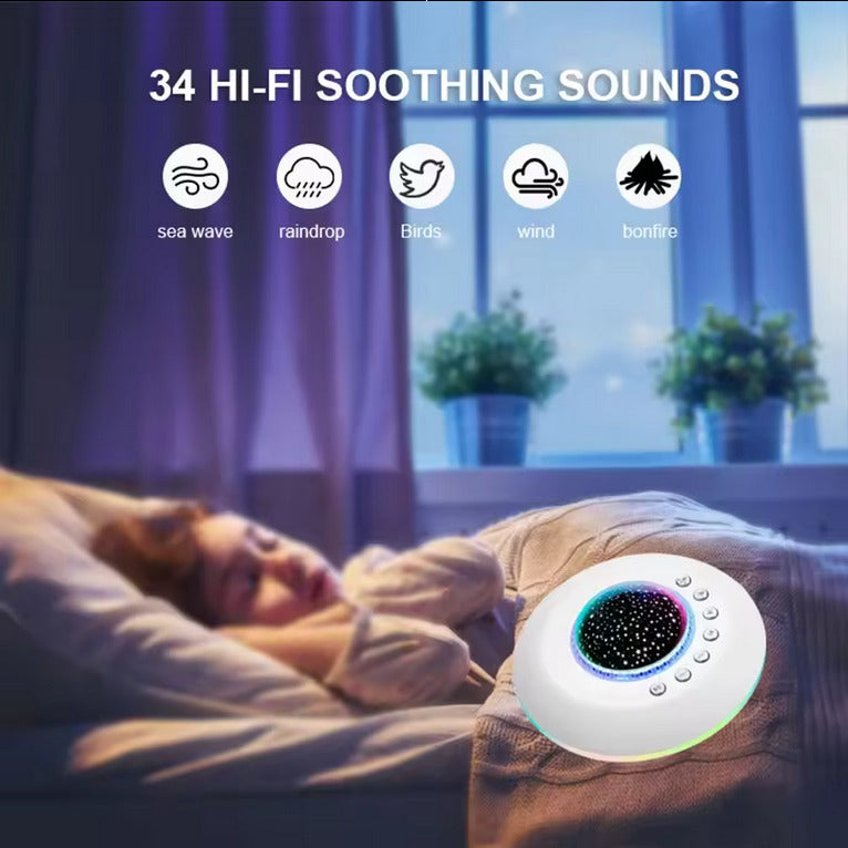 Proiector stelar 2 in 1, cu 34 sunete, 7 Culori LED, Aplicatie mobila prin Wi-Fi