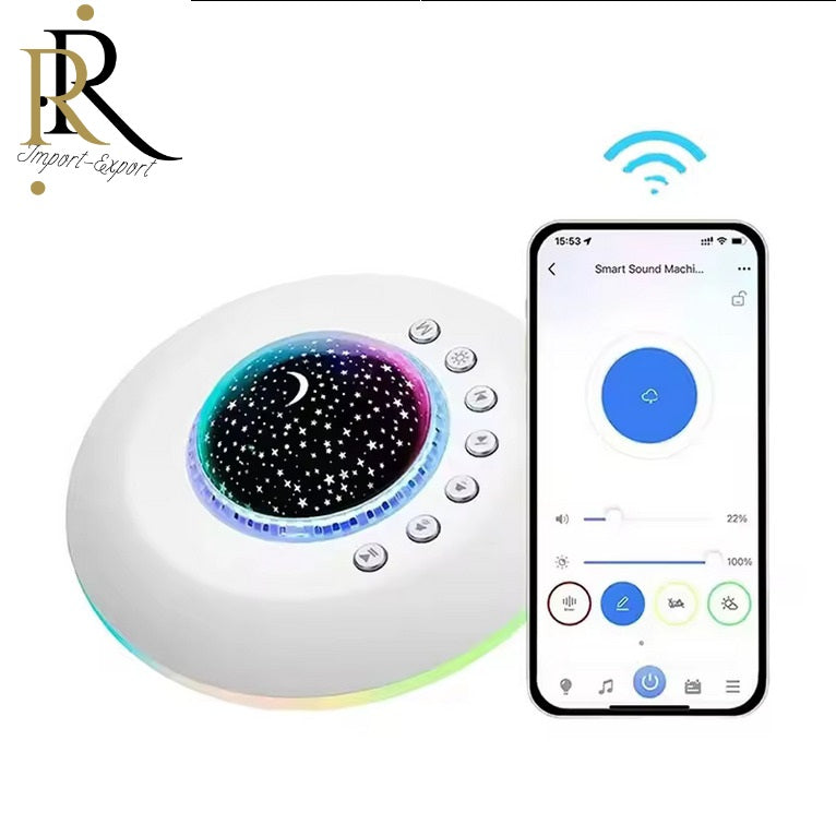 Proiector stelar 2 in 1, cu 34 sunete, 7 Culori LED, Aplicatie mobila prin Wi-Fi