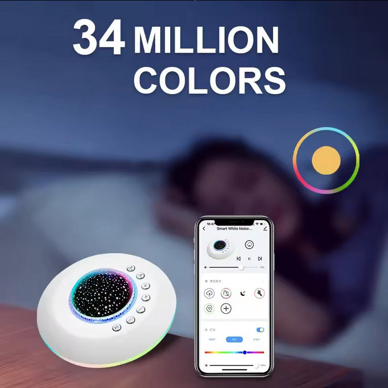 Proiector stelar 2 in 1, cu 34 sunete, 7 Culori LED, Aplicatie mobila prin Wi-Fi