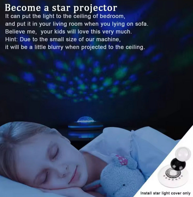 Proiector stelar 2 in 1, cu 34 sunete, 7 Culori LED, Aplicatie mobila prin Wi-Fi