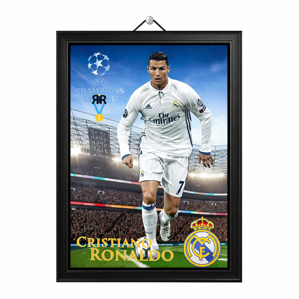 Tablou 3D Lenticular cu Rama RIR®, 30x40 cm, Cristiano Ronaldo