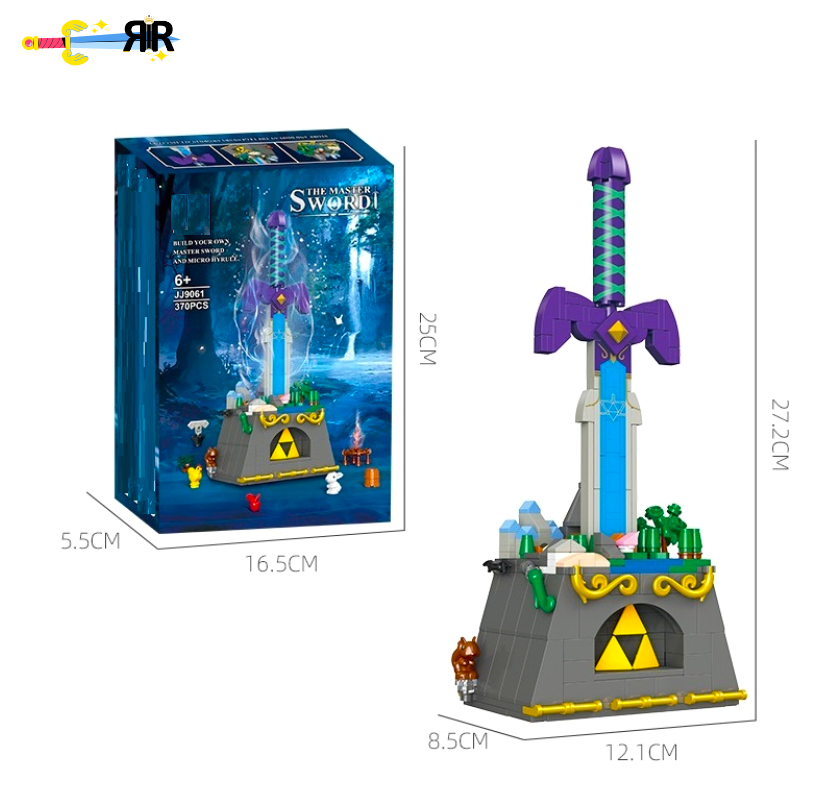 Set blocuri de constructie RIR®, Sabie Legend of Zelda Deluxe Master Sword, 455 piese