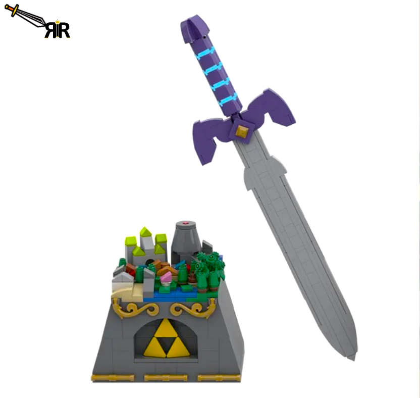 Set blocuri de constructie RIR®, Sabie Legend of Zelda Deluxe Master Sword, 455 piese
