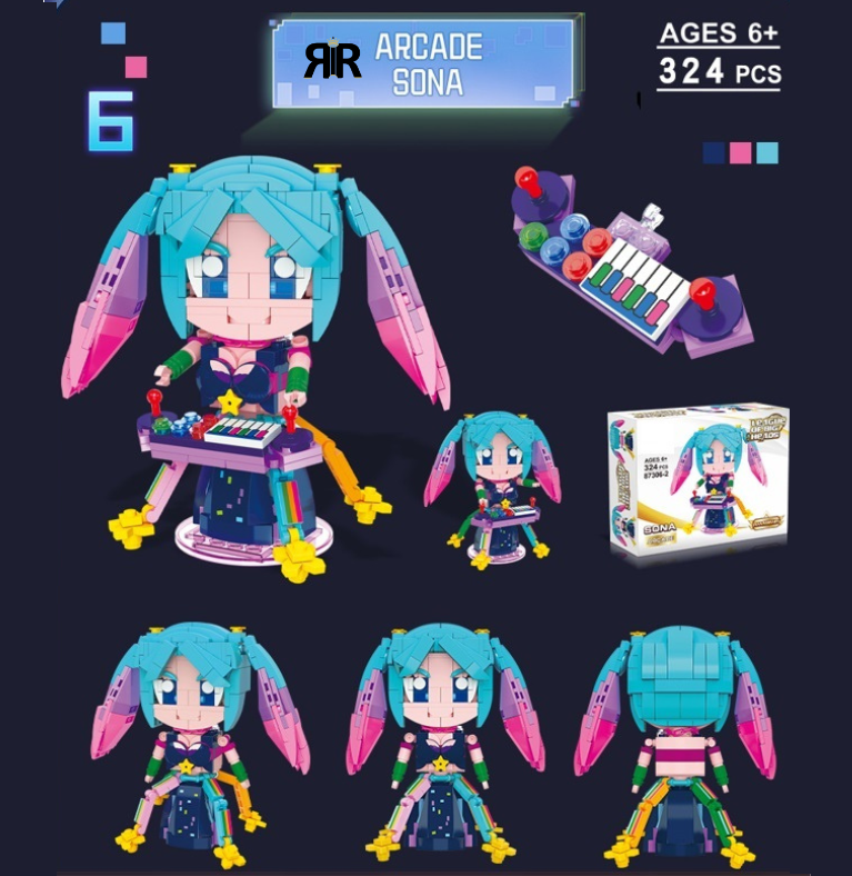 Set blocuri de constructie RIR®, Sona - League of Legends, 324 piese