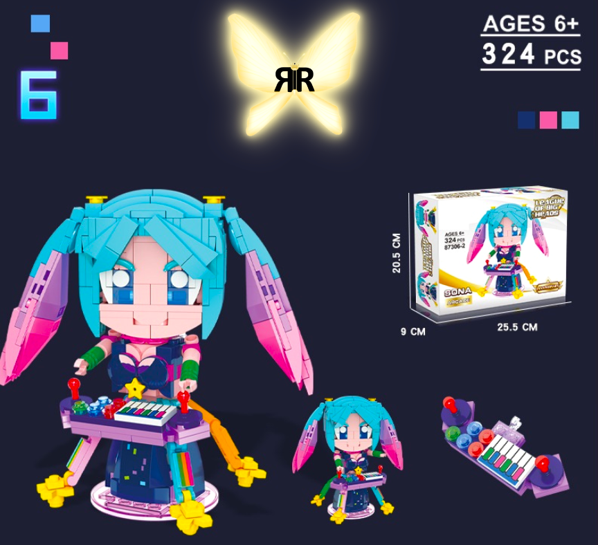 Set blocuri de constructie RIR®, Sona - League of Legends, 324 piese