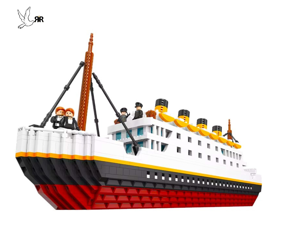Set blocuri de constructie RIR®, Nava de Croaziera TITANIC de Lux - 2980 piese
