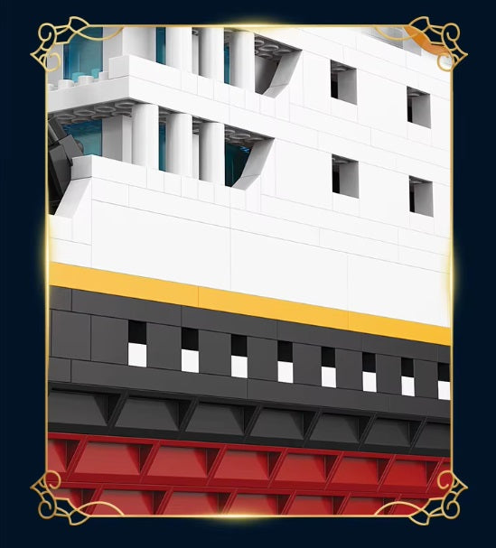 Set blocuri de constructie RIR®, Nava de Croaziera TITANIC de Lux - 2980 piese