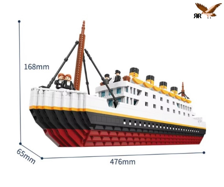 Set blocuri de constructie RIR®, Nava de Croaziera TITANIC de Lux - 2980 piese
