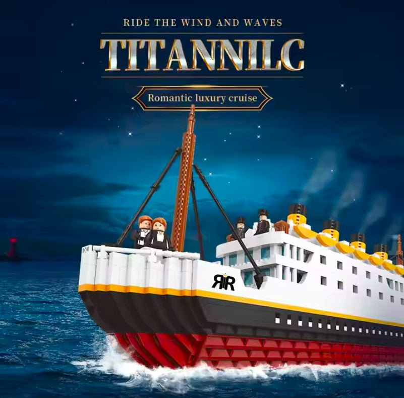 Set blocuri de constructie RIR®, Nava de Croaziera TITANIC de Lux - 2980 piese