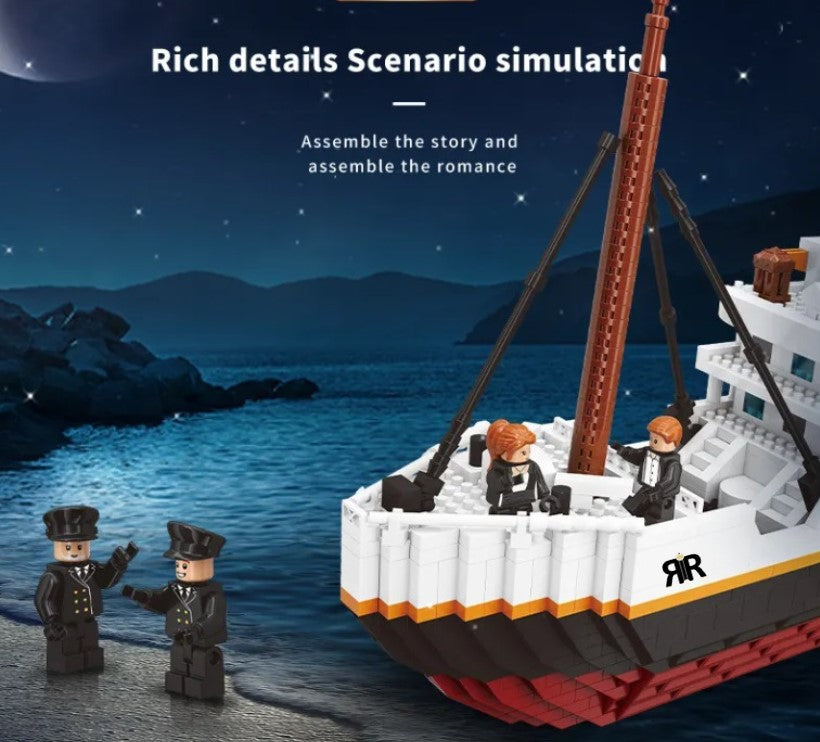Set blocuri de constructie RIR®, Nava de Croaziera TITANIC de Lux - 2980 piese