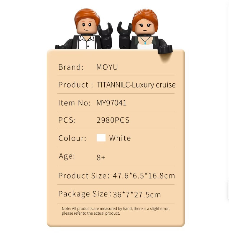 Set blocuri de constructie RIR®, Nava de Croaziera TITANIC de Lux - 2980 piese