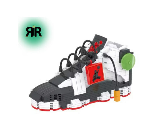 Blocuri de constructie 2 in 1 «RIR», suport pixuri, 474 piese, alb/verde